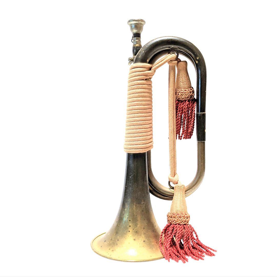 当時物】旧日本軍・軍隊ラッパ（喇叭）信号ラッパ・突撃ラッパ 二巻④