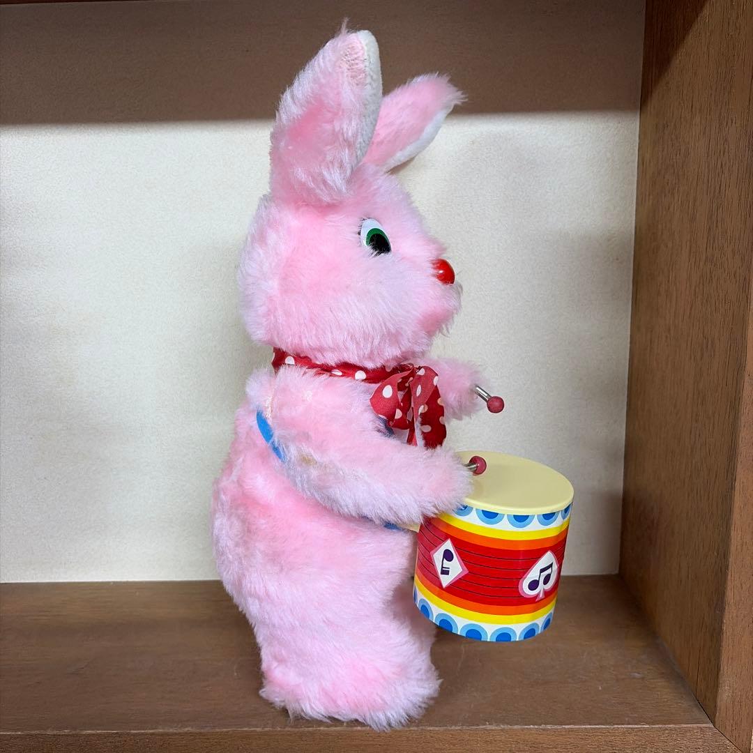 昭和レトロ うさぎぬいぐるみ うさちゃんドラマー アルプスのどうぶつ