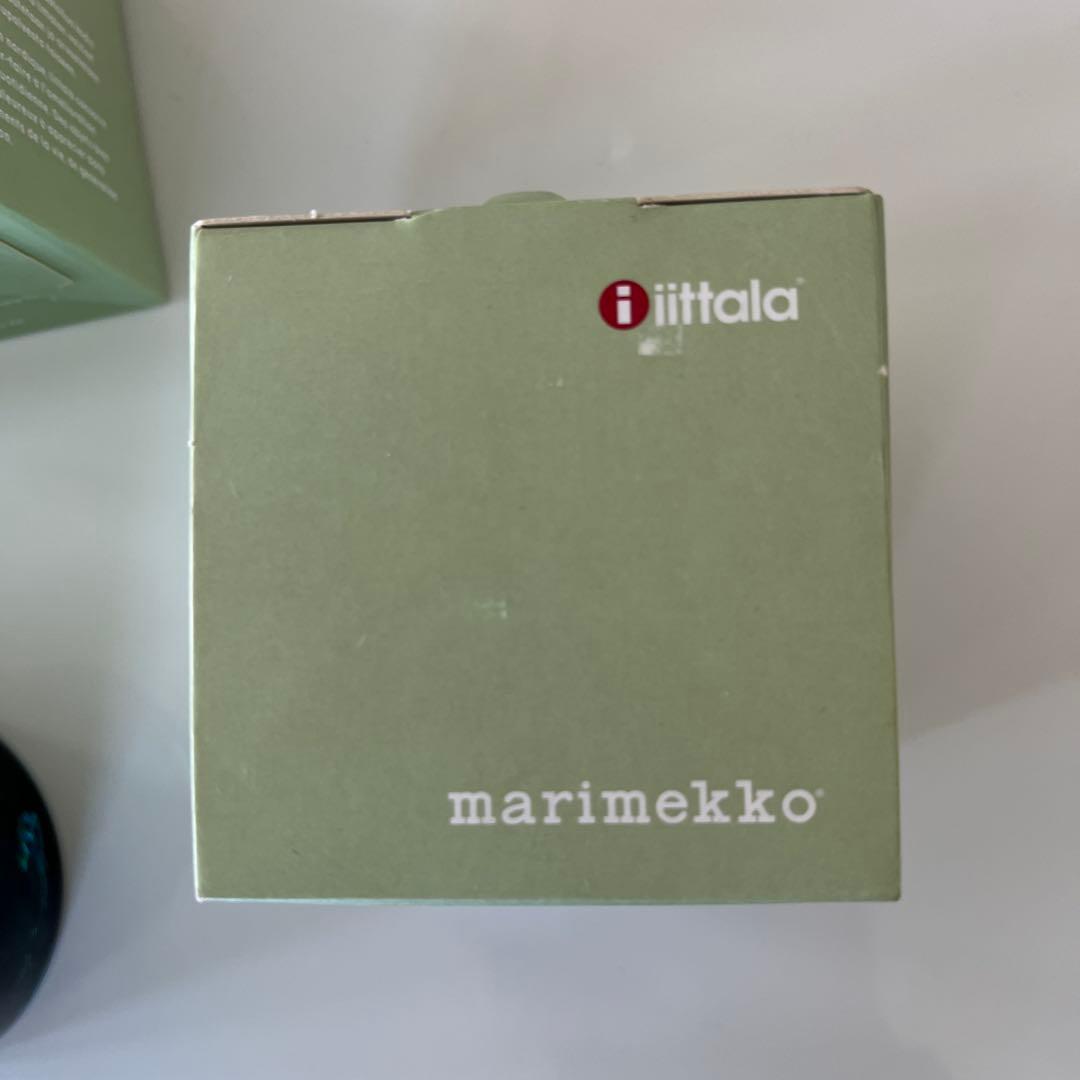 iitala marimekko KIVI シーブルー ガラスキャンドルホルダー