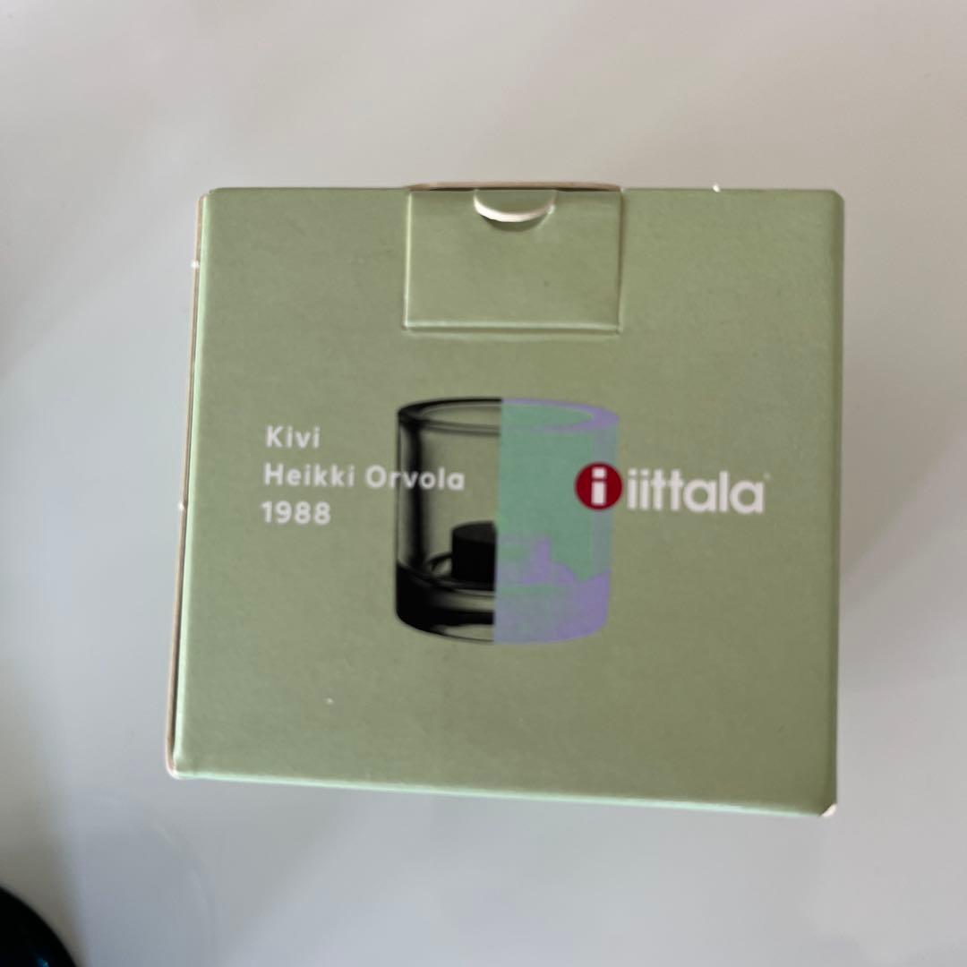 iitala marimekko KIVI シーブルー ガラスキャンドルホルダー