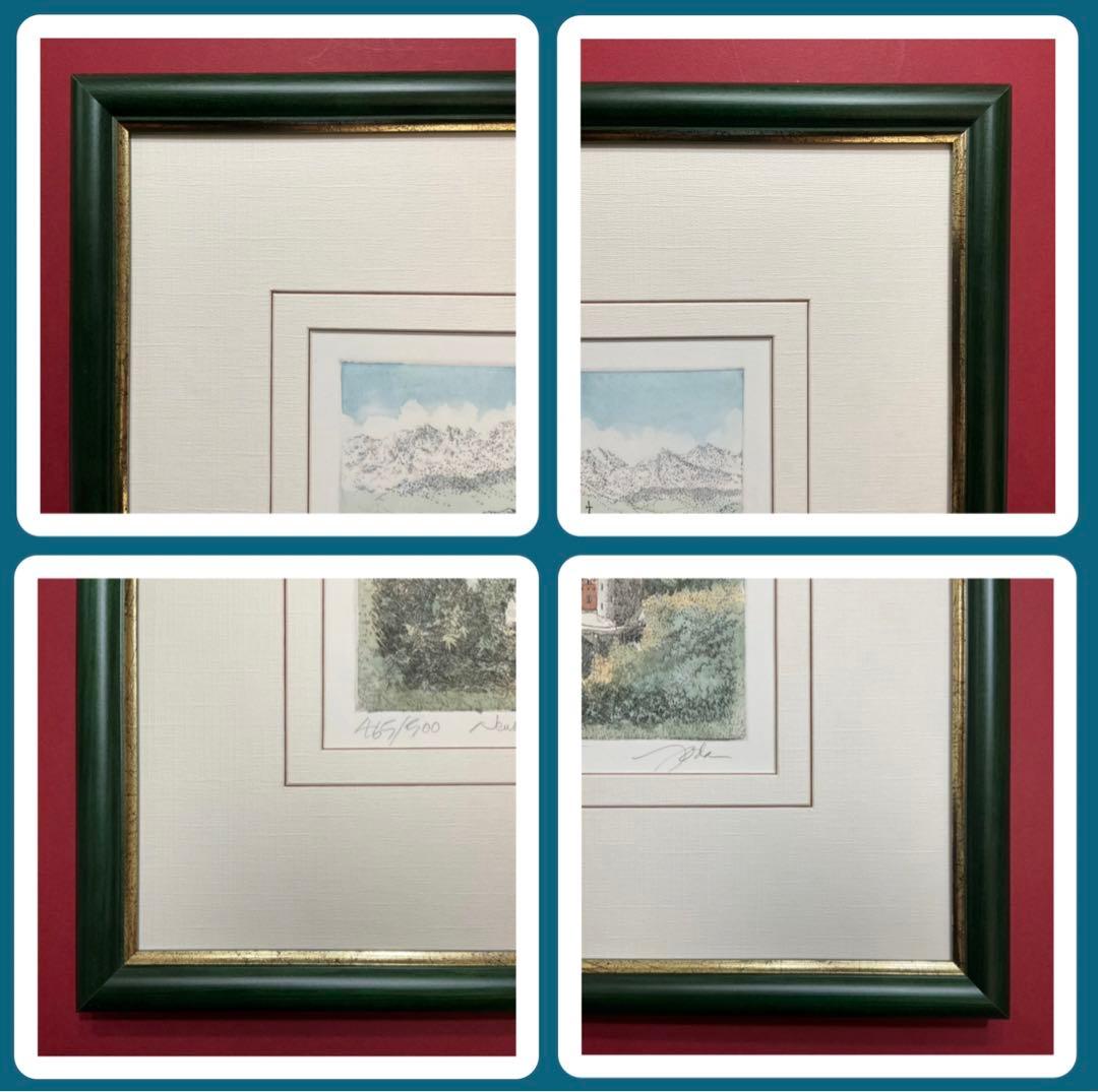 絵画・額縁・版画・織田 義郎・新品未使用・ノイシュバンシュタインⅫ