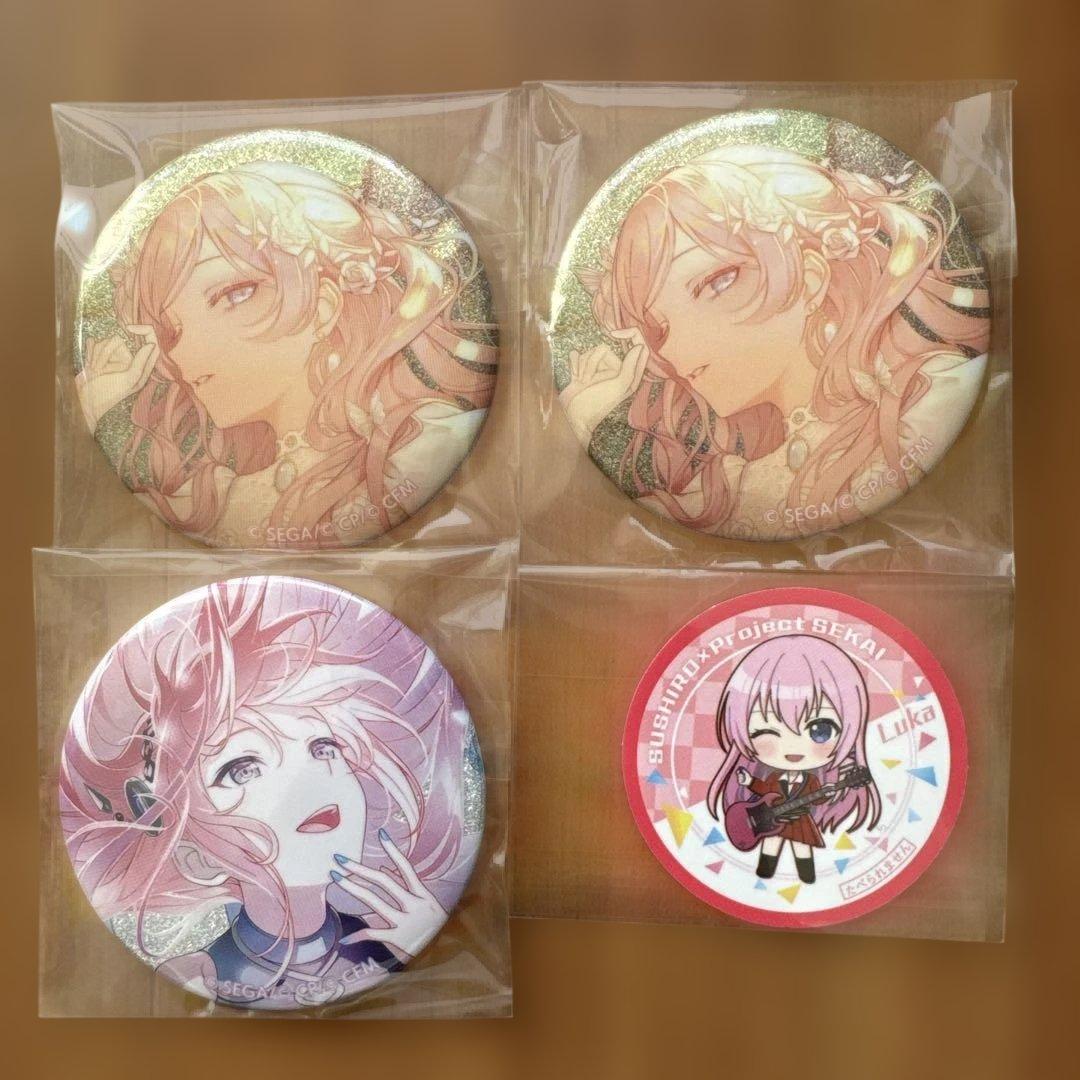巡音ルカ プロセカ グリッター缶バッジ スシロー 4個セット - メルカリ