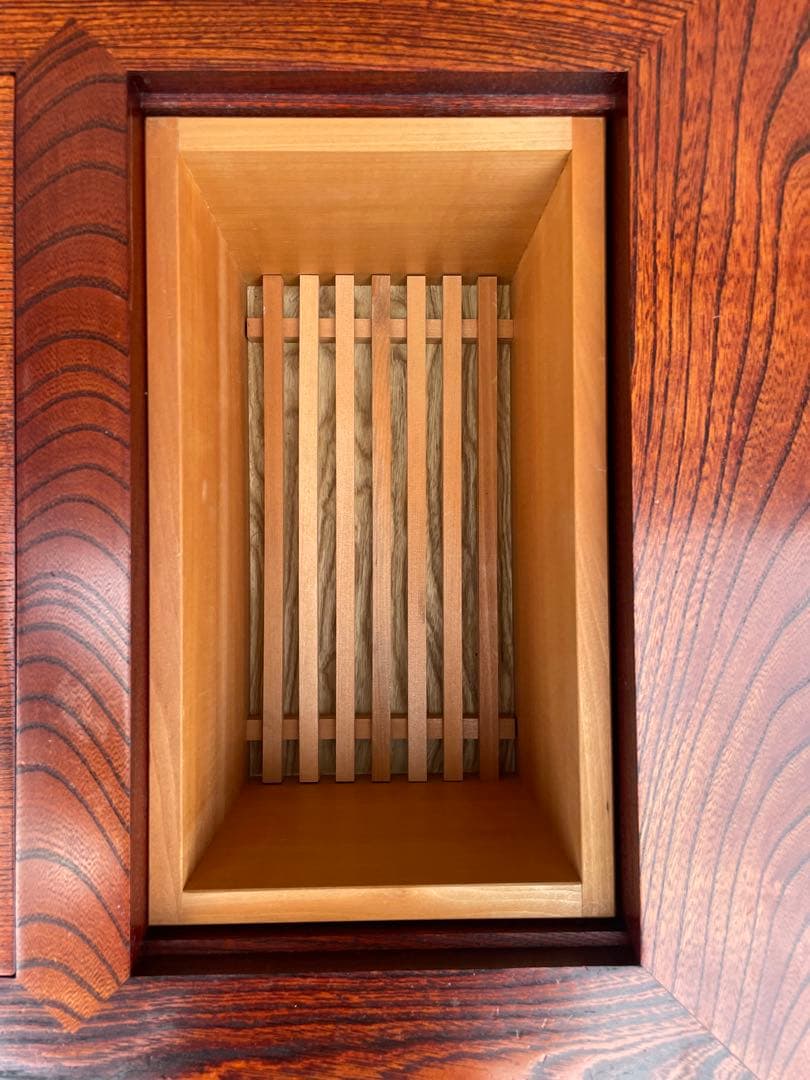 【美品】関西火鉢 囲炉裏テーブル　灰ならし鳥の絵柄　無垢