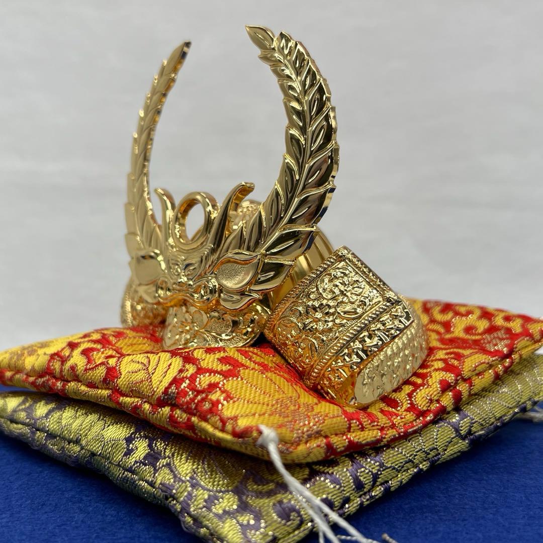 端午の節句　出世豆兜黄金兜　家康モデル