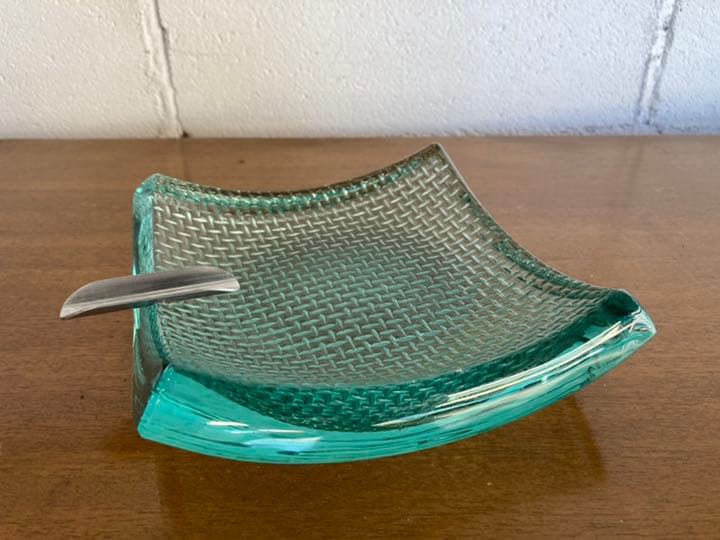 灰皿　小物入れ　アッシュトレイ　アメリカ　ビンテージ　ガラス