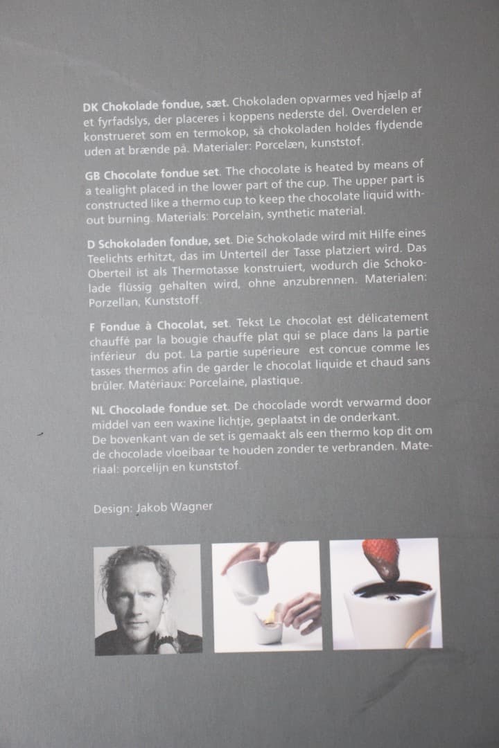 未使用・箱入　MENU　メニュー　チョコレートフォンデュ　バーニャカウダ　北欧