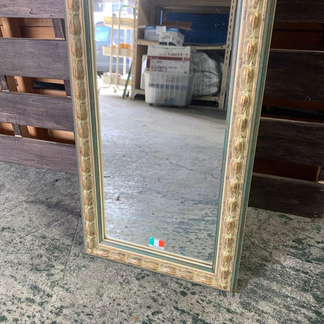 H476\" アンティーク 壁掛けミラー 姿見 240x1210ゴールド