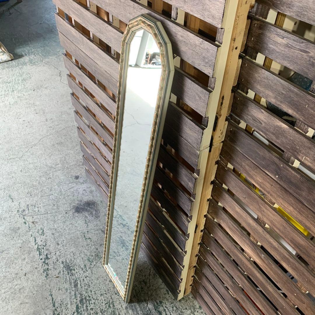 H476\" アンティーク 壁掛けミラー 姿見 240x1210ゴールド