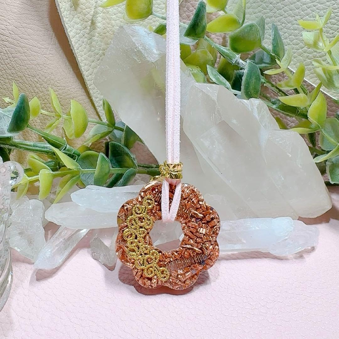 癒しのオルゴナイト❤️ポンデ型8色チャクラカラー(レッドコーラル)♡