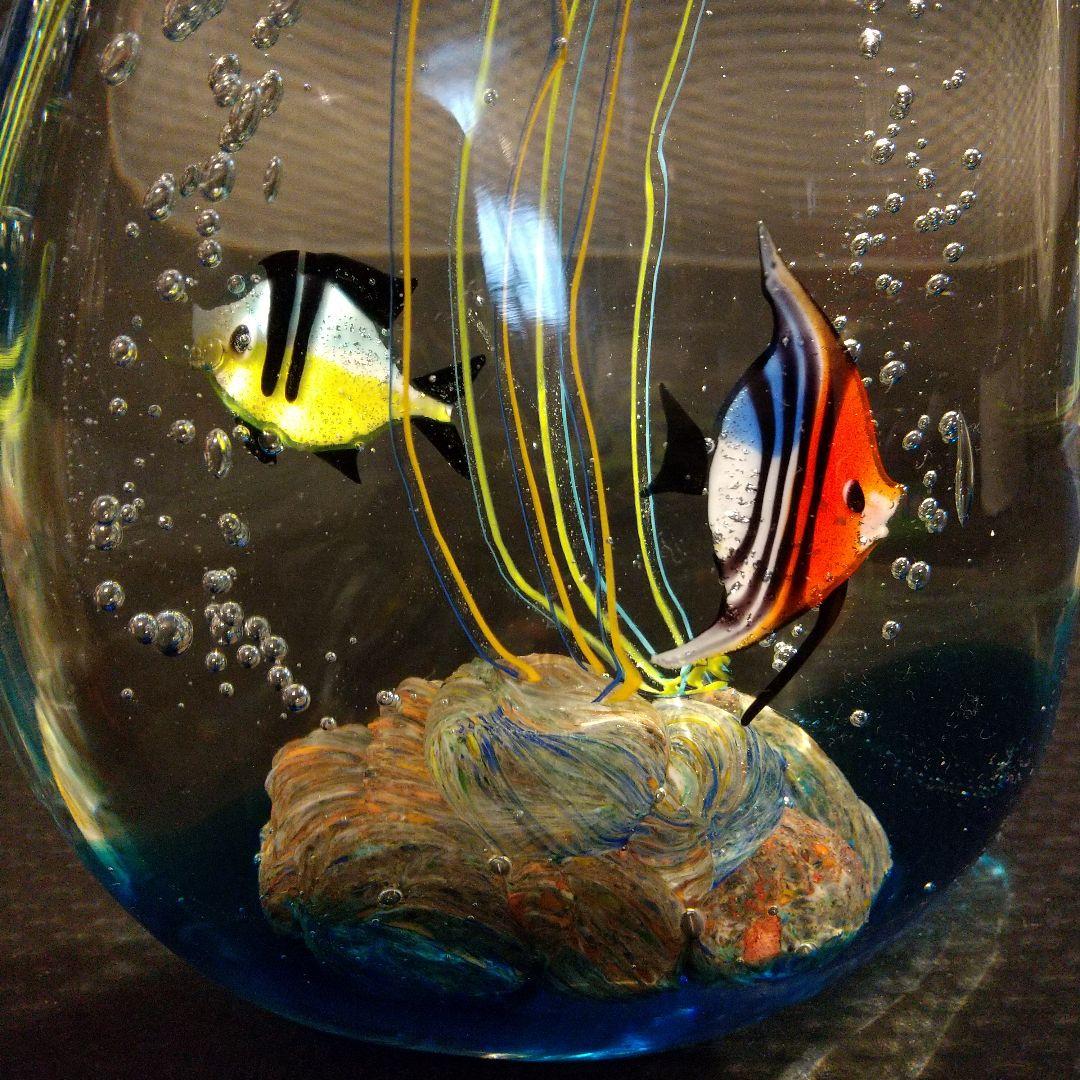 ベネチアングラス 置物 ムラ―ノガラス アクアリウム伝統工芸品