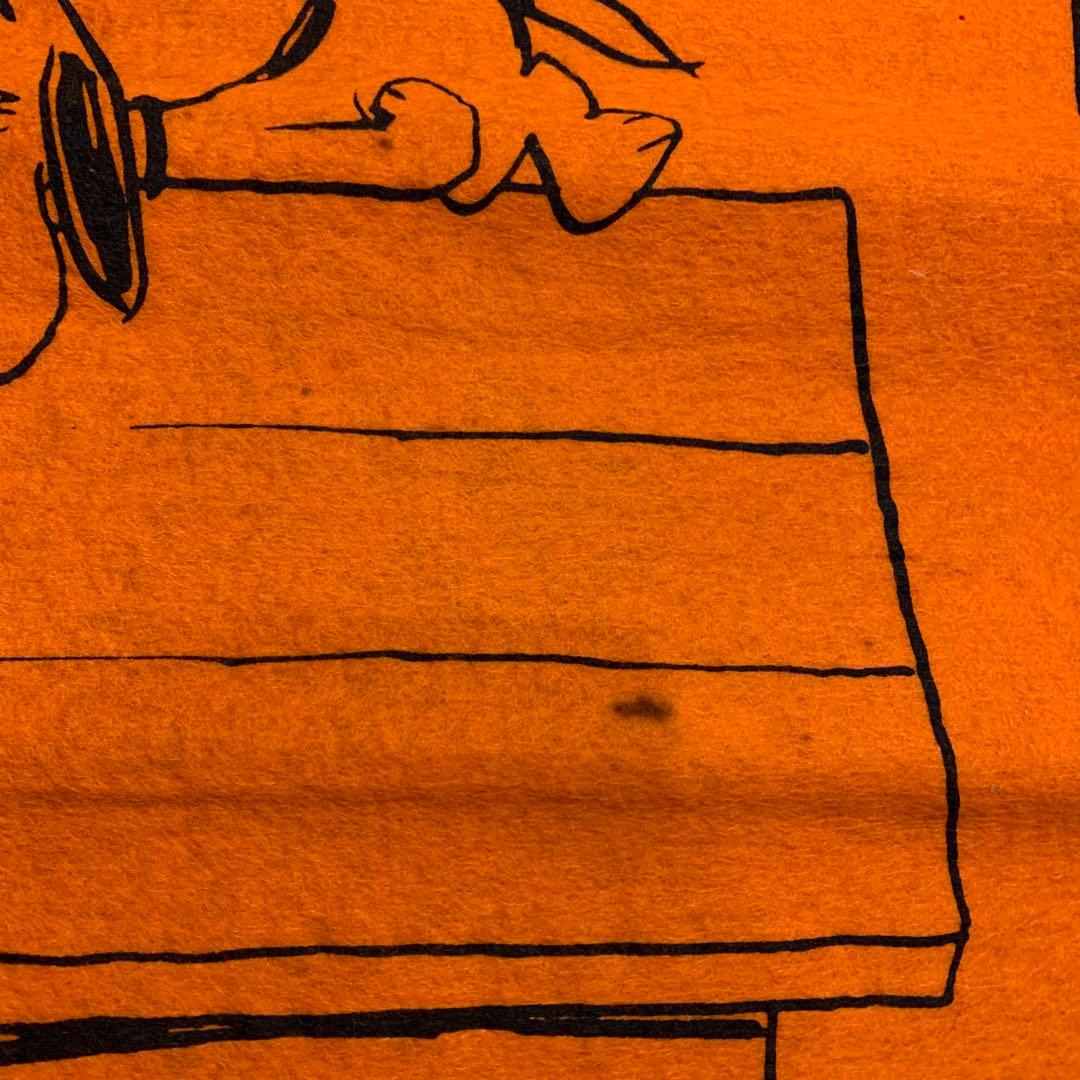 70's スヌーピー フェルトバナー ペナント オレンジ ピーナッツ