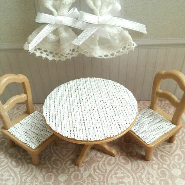 レース風テーブルクロス&クッション 3点セット 純白 はるかな国