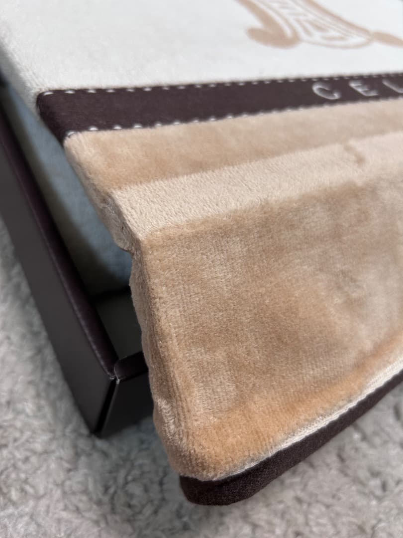 未使用　CELINE セリーヌ　マカダム　タオルケット　綿　　140×190cm