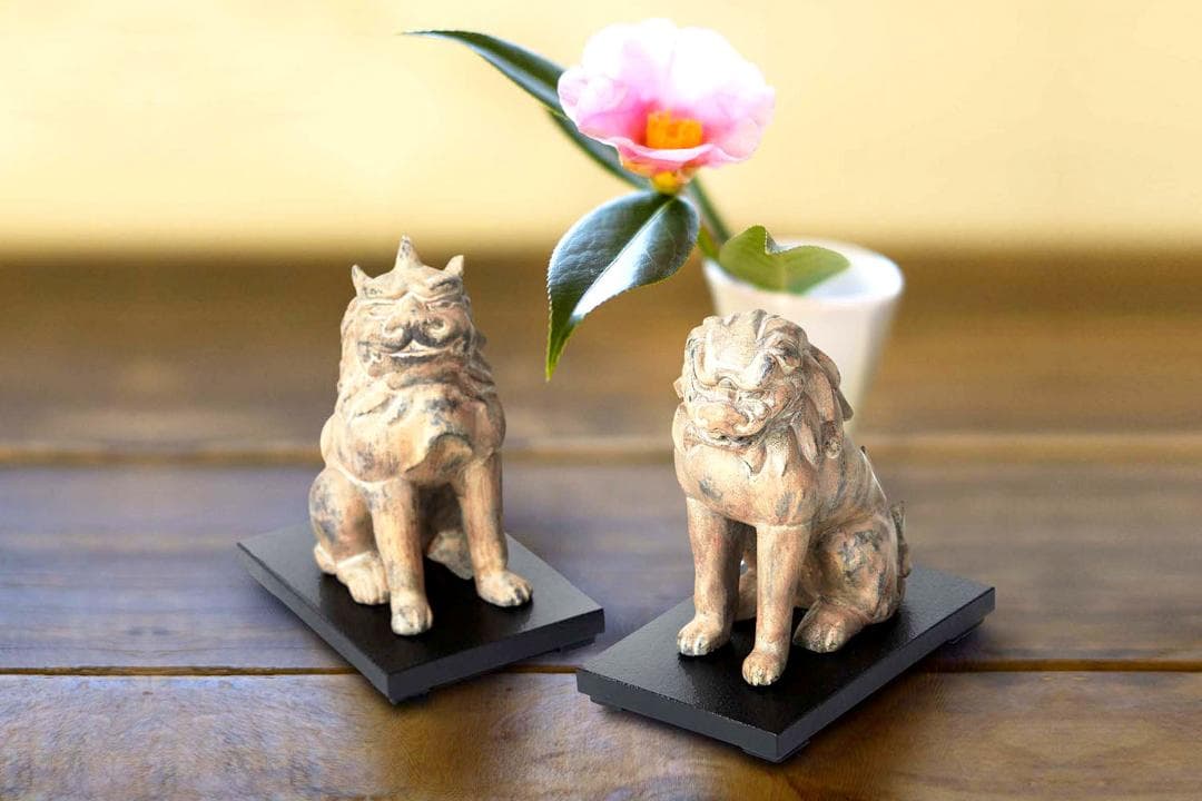 ★新品同様★イスム TanaCOCORO 掌 WOOD 狛犬★25