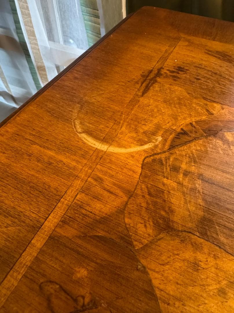 猫脚センターテーブル　英国アンティーク　両サイド引出し付 ビクトリア様式