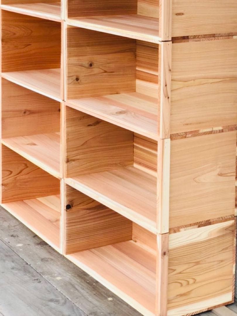 新品 りんご箱 10箱 // 木箱 本棚 収納 陳列 ケース まとめ売り 什器