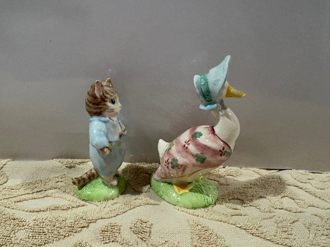 ロイヤルアルバート　ピーターラビット　置物　ジマイマ　トム　ミセスラビット