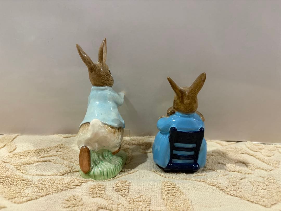 ロイヤルアルバート　ピーターラビット　置物　ジマイマ　トム　ミセスラビット