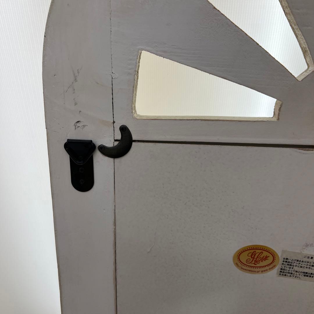 鏡　アンティーク風　ミラー　壁掛け　立てかけ　白　木製
