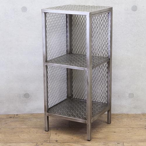 インダストリアル サイドテーブル ガレージ シェルフ インテリア 棚 鉄板