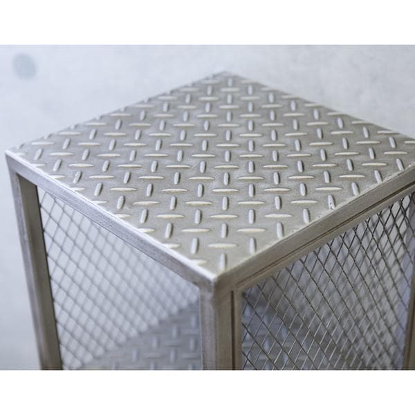 インダストリアル サイドテーブル ガレージ シェルフ インテリア 棚 鉄板