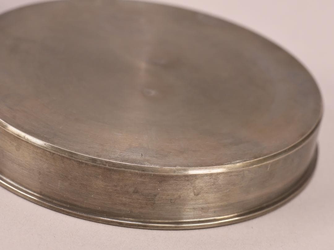 BK401　茶葉罐 蔵六居造 錫刻人物詩文図巨大茶心壺 茶筒 茶入 茶壷 茶道具