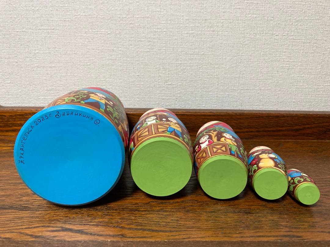 ロシア雑貨☆マトリョーシカ『アイスクリーム』5P オリカ作