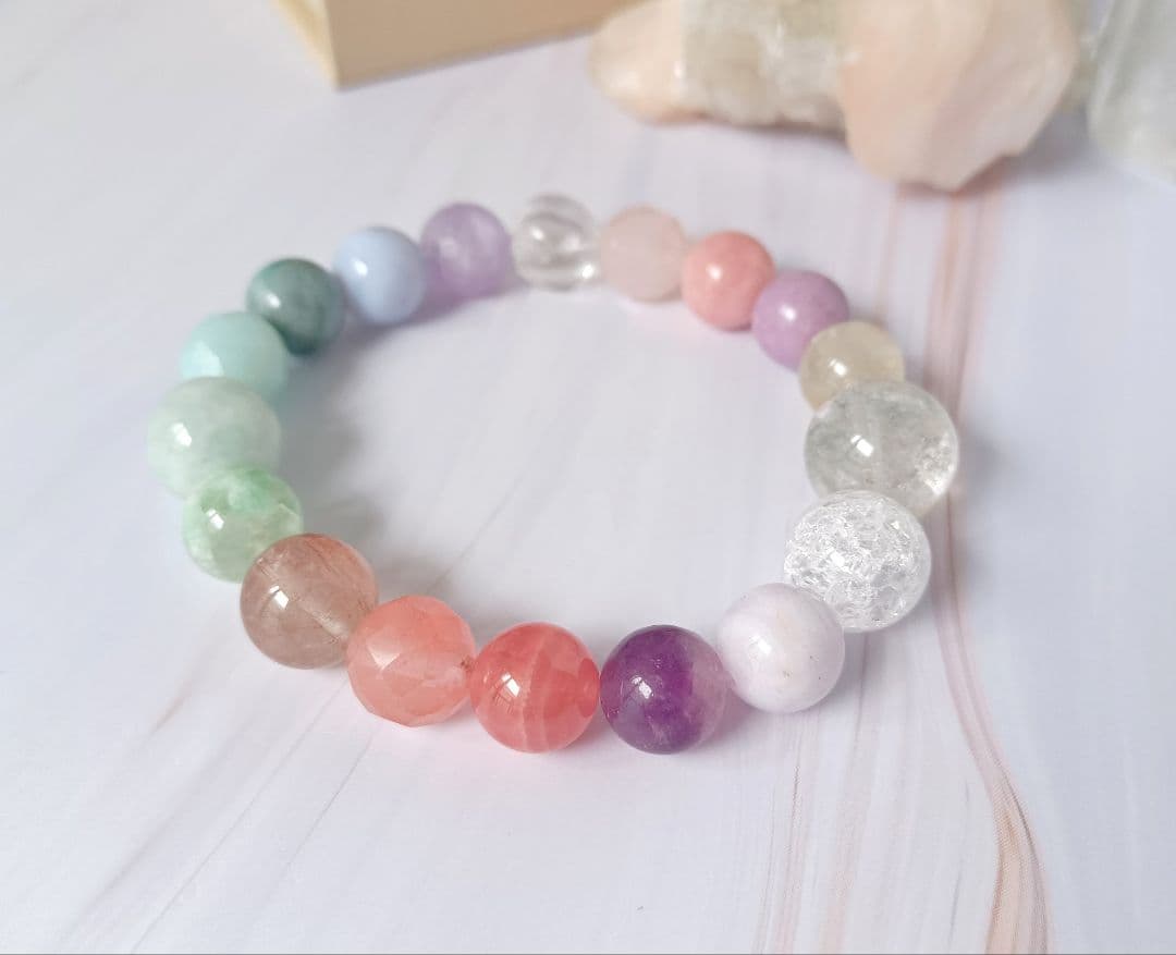 天然石　ガーデンクォーツ　インカローズ　ルチルクォーツ