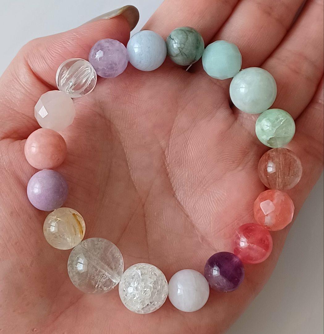 天然石　ガーデンクォーツ　インカローズ　ルチルクォーツ