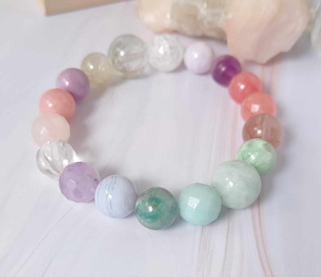 天然石　ガーデンクォーツ　インカローズ　ルチルクォーツ