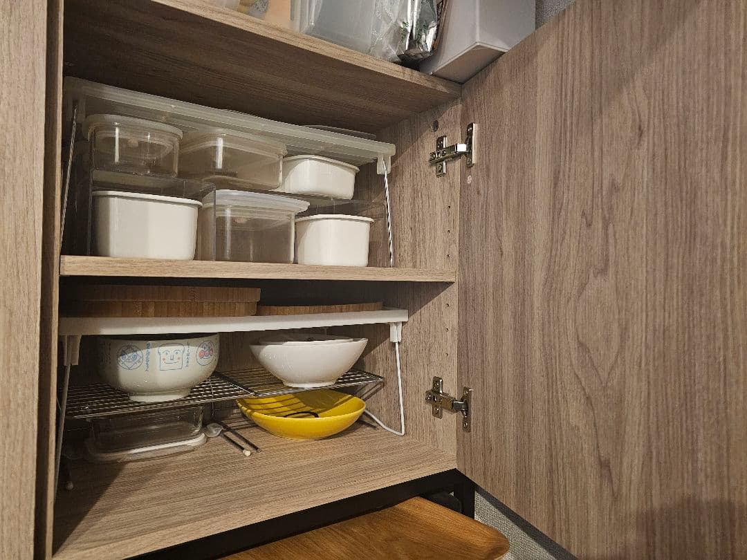 スチールフレーム食器棚 ダークブラウン