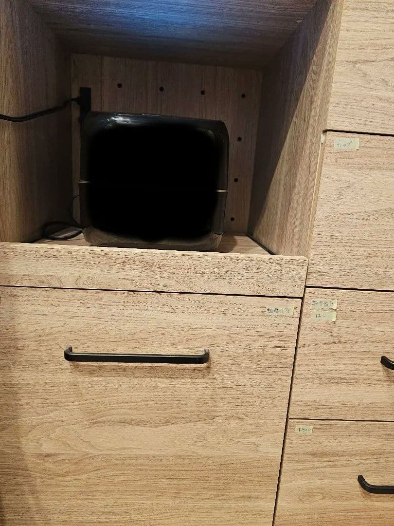 スチールフレーム食器棚 ダークブラウン