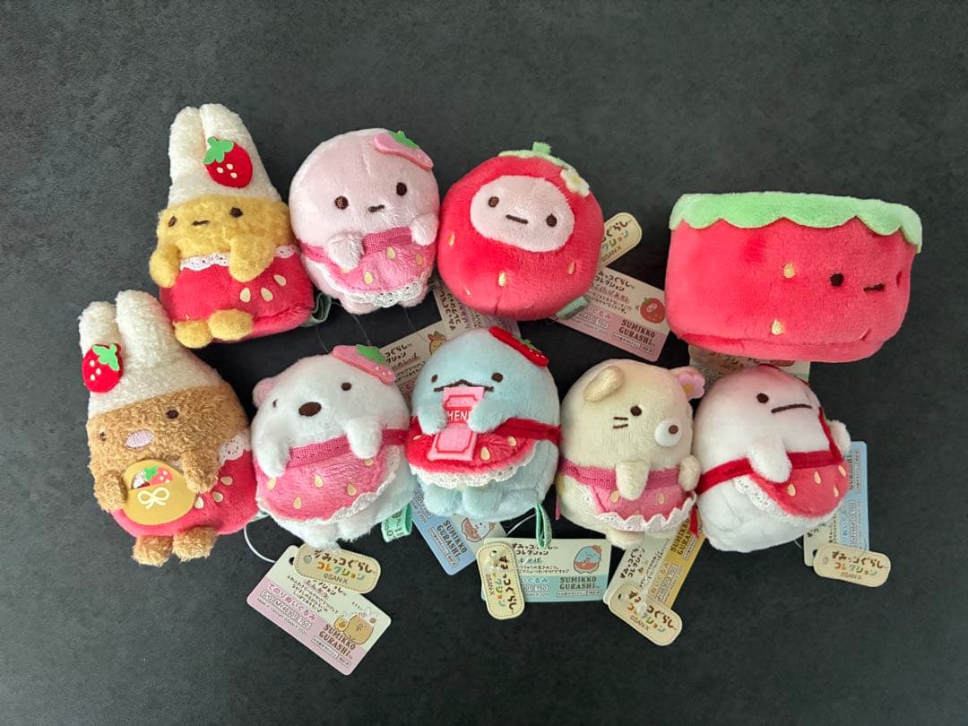すみっコぐらし　いちごフェア　ハウス　てのりぬいぐるみ　喫茶　いちご　おうち
