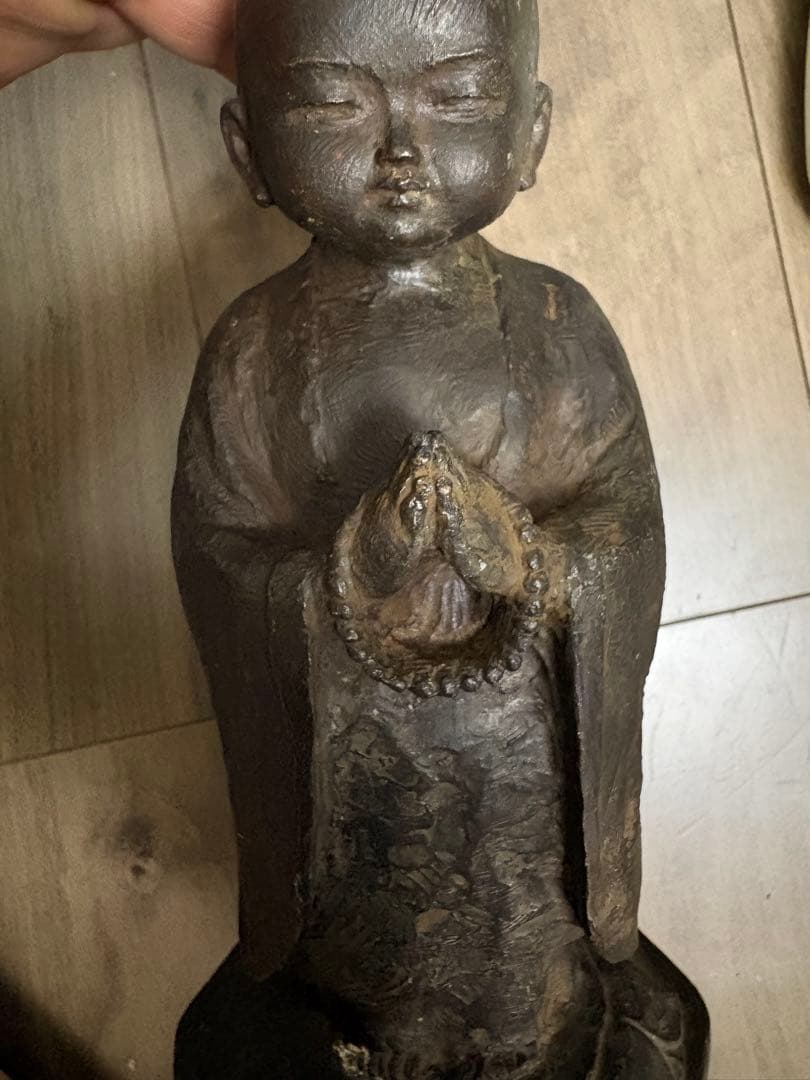 友沢正彦 祈り 21cm 仏像 地蔵菩薩 合掌地蔵 ブロンズ像 彫刻 - メルカリ