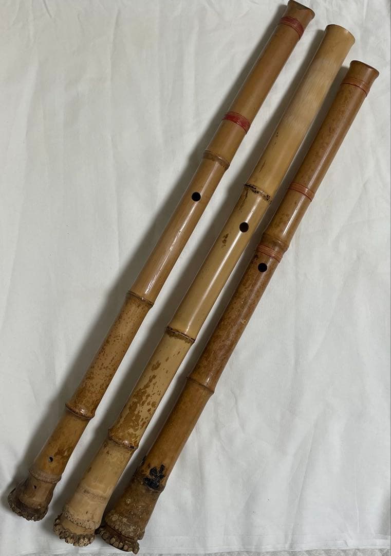 【3管】地無し尺八 セット売り