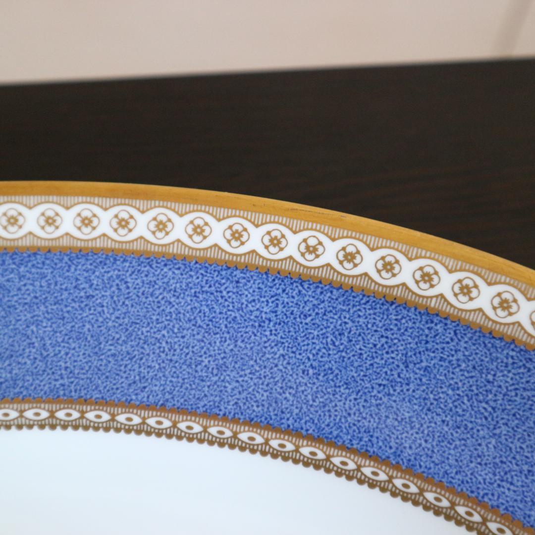 美品 希少刻印ウェッジウッドユーランダーパウダーオーバルプレート