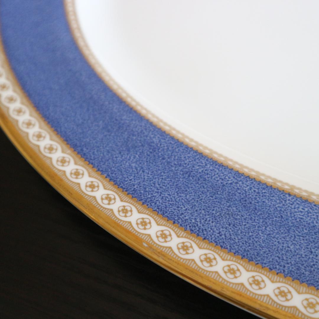 美品 希少刻印ウェッジウッドユーランダーパウダーオーバルプレート