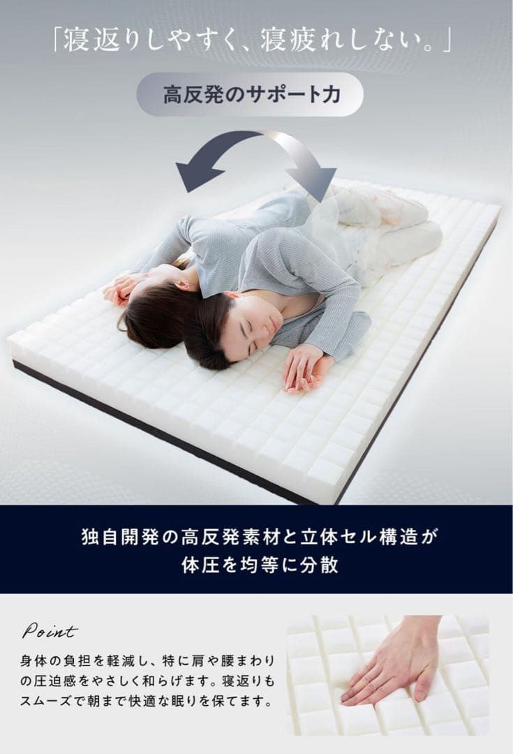 ハグミン　高反発マットレス　シングル