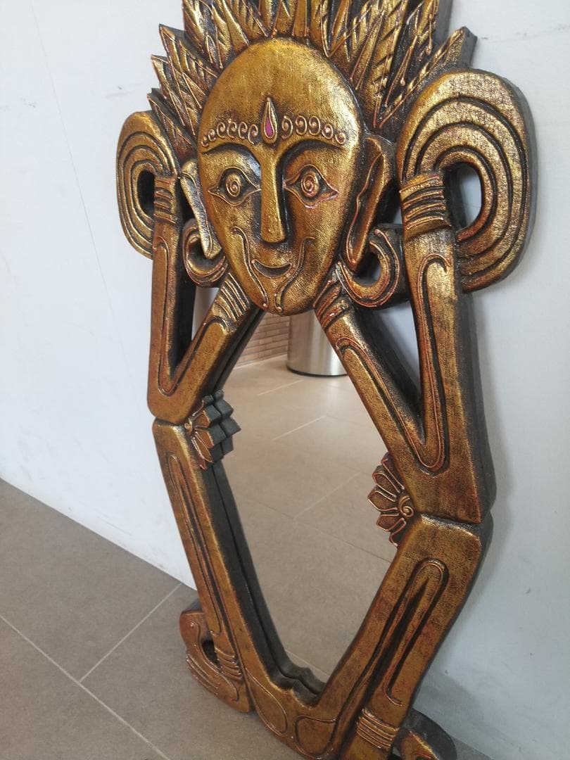 ■壁掛け鏡■ウォールミラー アジアン/エスニック