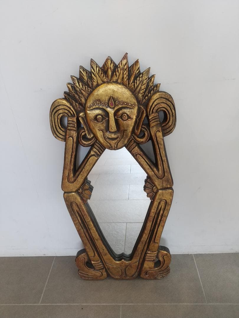 ■壁掛け鏡■ウォールミラー アジアン/エスニック