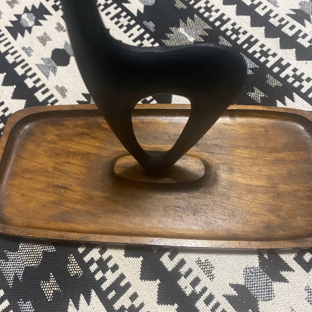 南部鉄器 鹿のトレイ 馬場忠寛 70年代 ヴィンテージ フォークアート