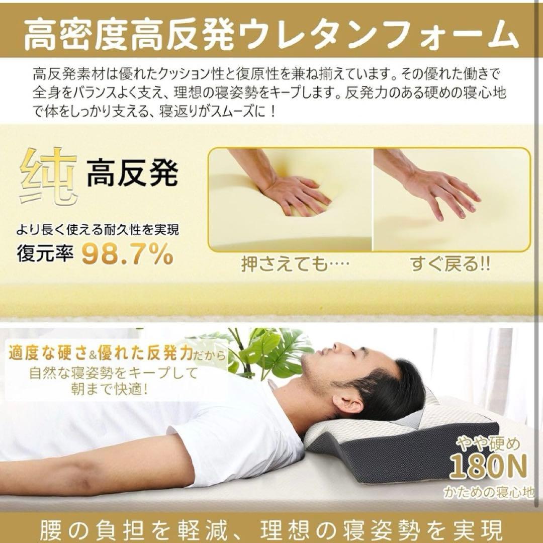 マットレス 高反発 ダブル 厚さ5cm 敷布団 腰の悩みから解放 硬さ180N