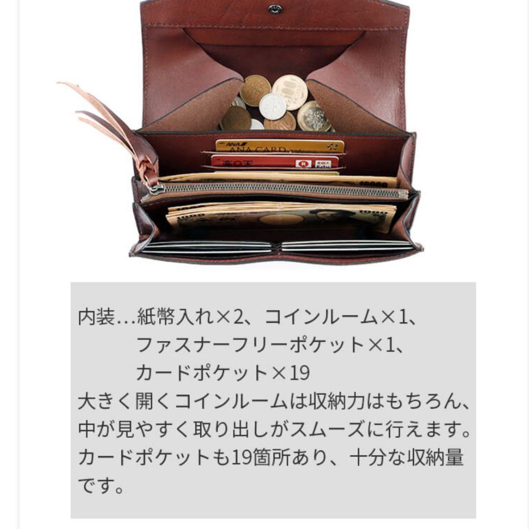 ANNAK(アナック) 栃木レザー ギャルソンロングウォレット　グリーン本革