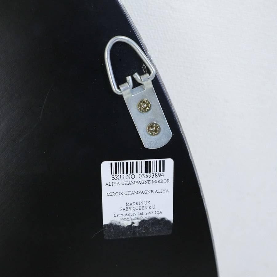 値下げ英国製 ローラアシュレイ ウォールミラー 壁掛け鏡 シルバー色 リボン装飾