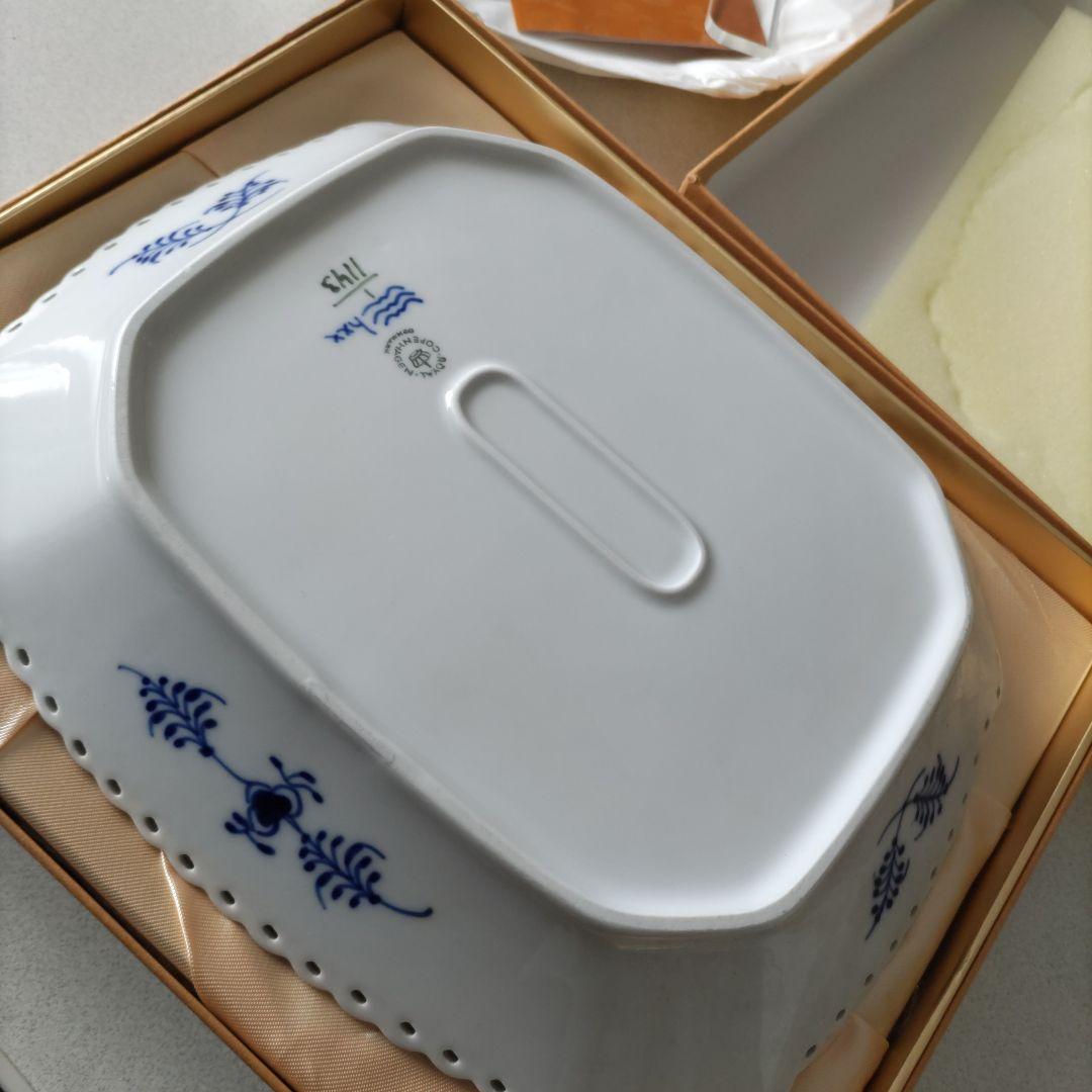 希少 新品ロイヤルコペンハーゲン フルレース ケーキ ディッシュ スクエア