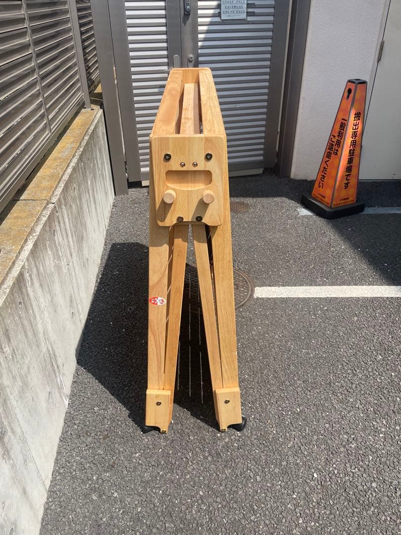 【引取限定】中居木工　折りたたみ式スノコベッド　シングル　ヒノキ　葛飾区