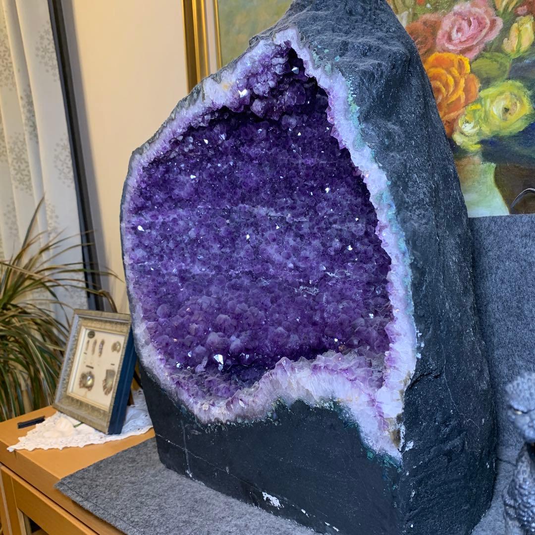 大型アメジスト置物