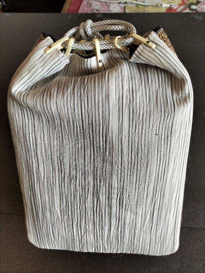 新品未使用信玄袋『小千谷縮』加藤萬謹製