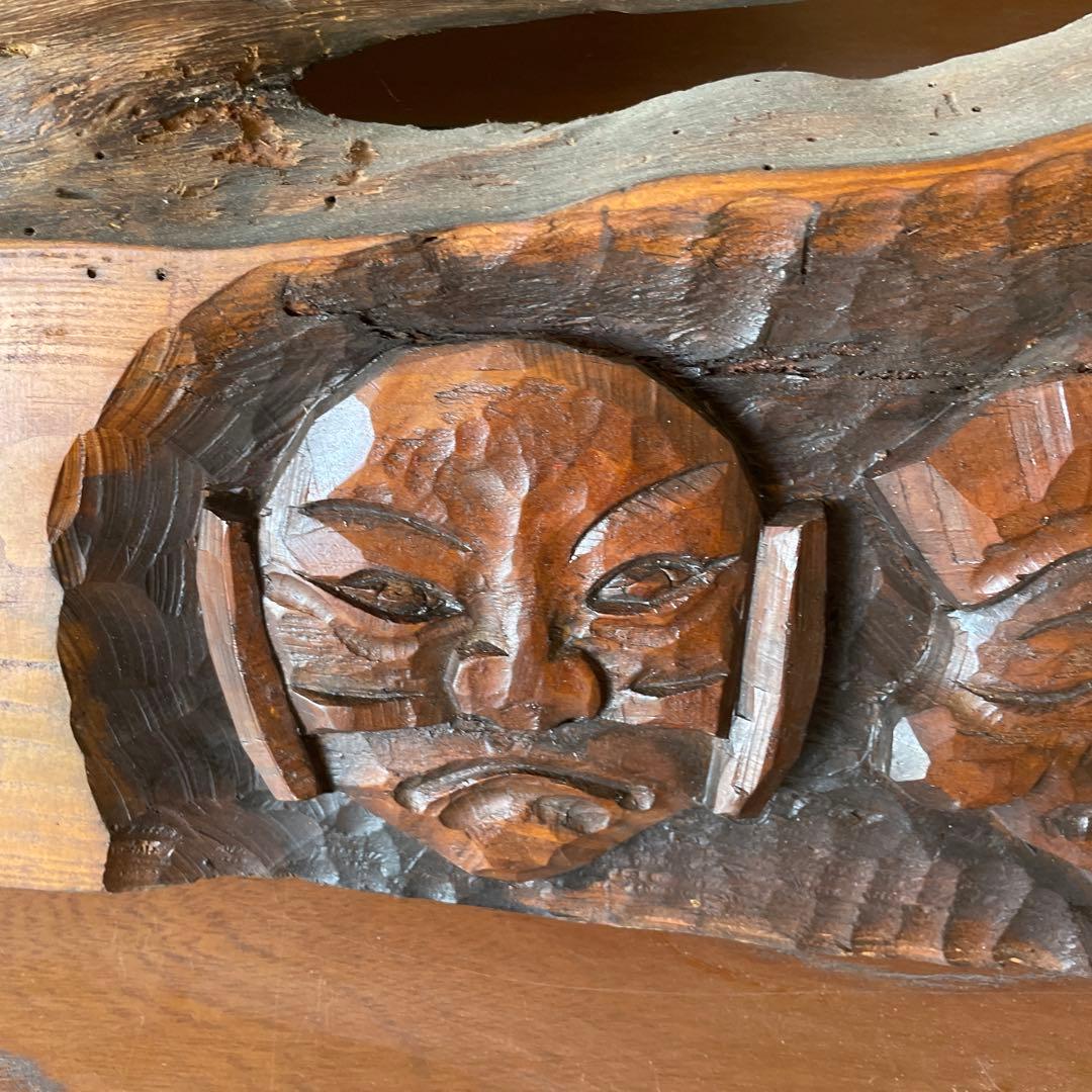 七福神 木製彫刻 約130cm 一枚板　彫刻　骨董品　アンティーク　神様　縁起物