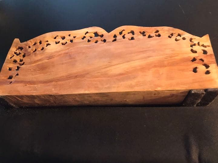 香道　寝釈迦像　仏像アンティークW24cm細密手彫刻木製　飾り　茶道具　作家物